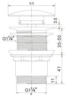 Донный клапан Laguraty T962 с переливом хром